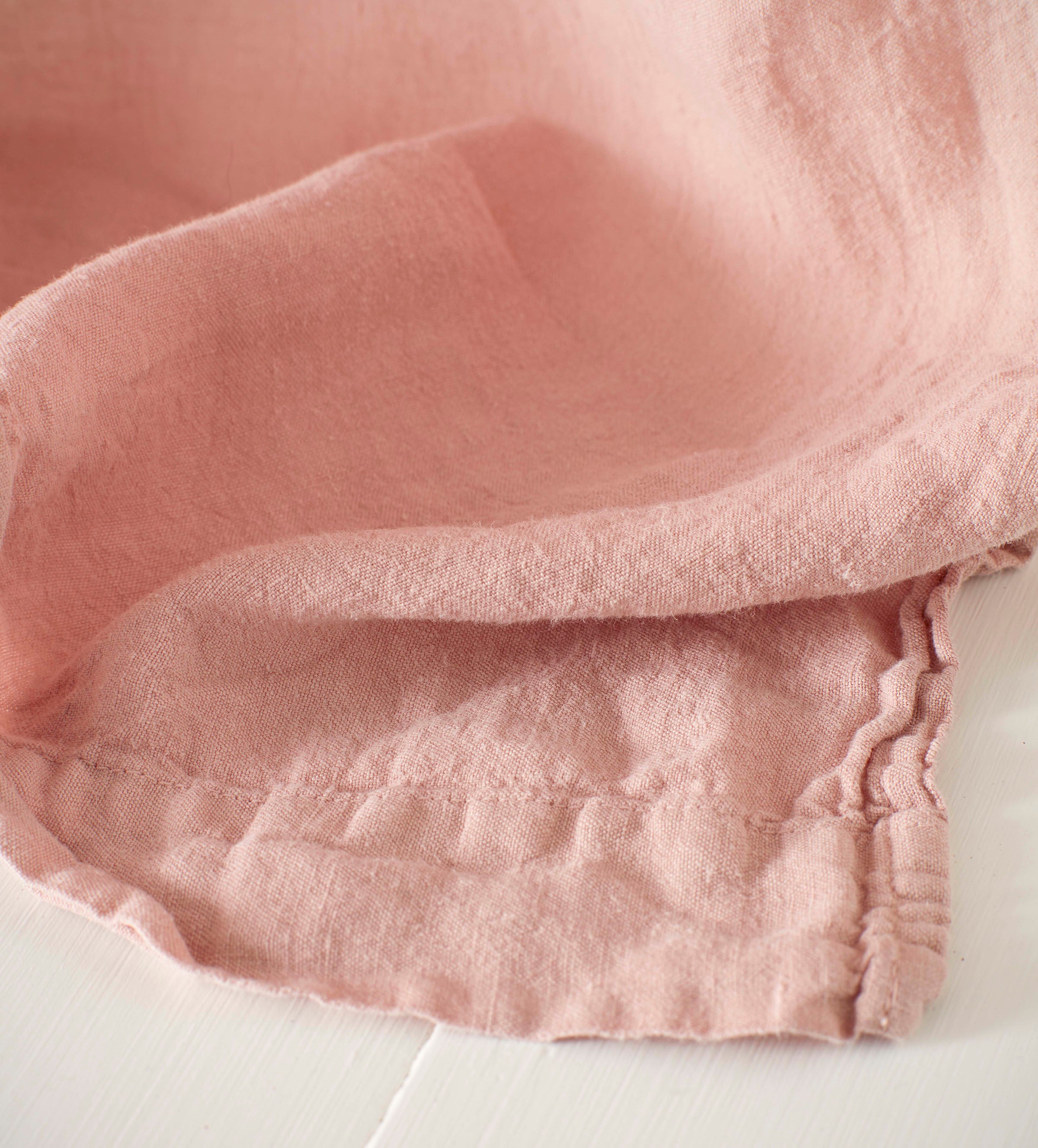 Blush Pink 100% Linen Loop Top Curtain (Single Panel) - Elegant Window Treatment for Living Room & Bedroom