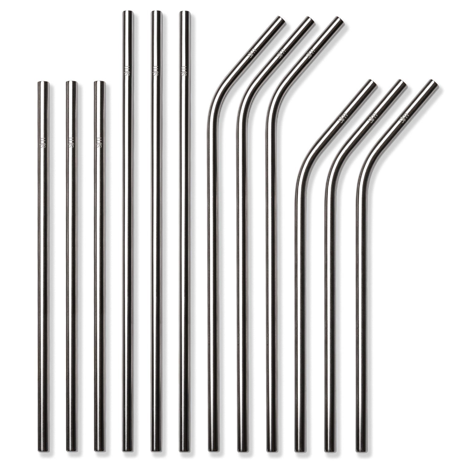 Eco-Friendly Stainless Steel Reusable Straws Set - BPA Free Metal Drinking Straws for Smoothies, Iced Coffee & Cocktails - Perfect for Home, Office & Travel Use
