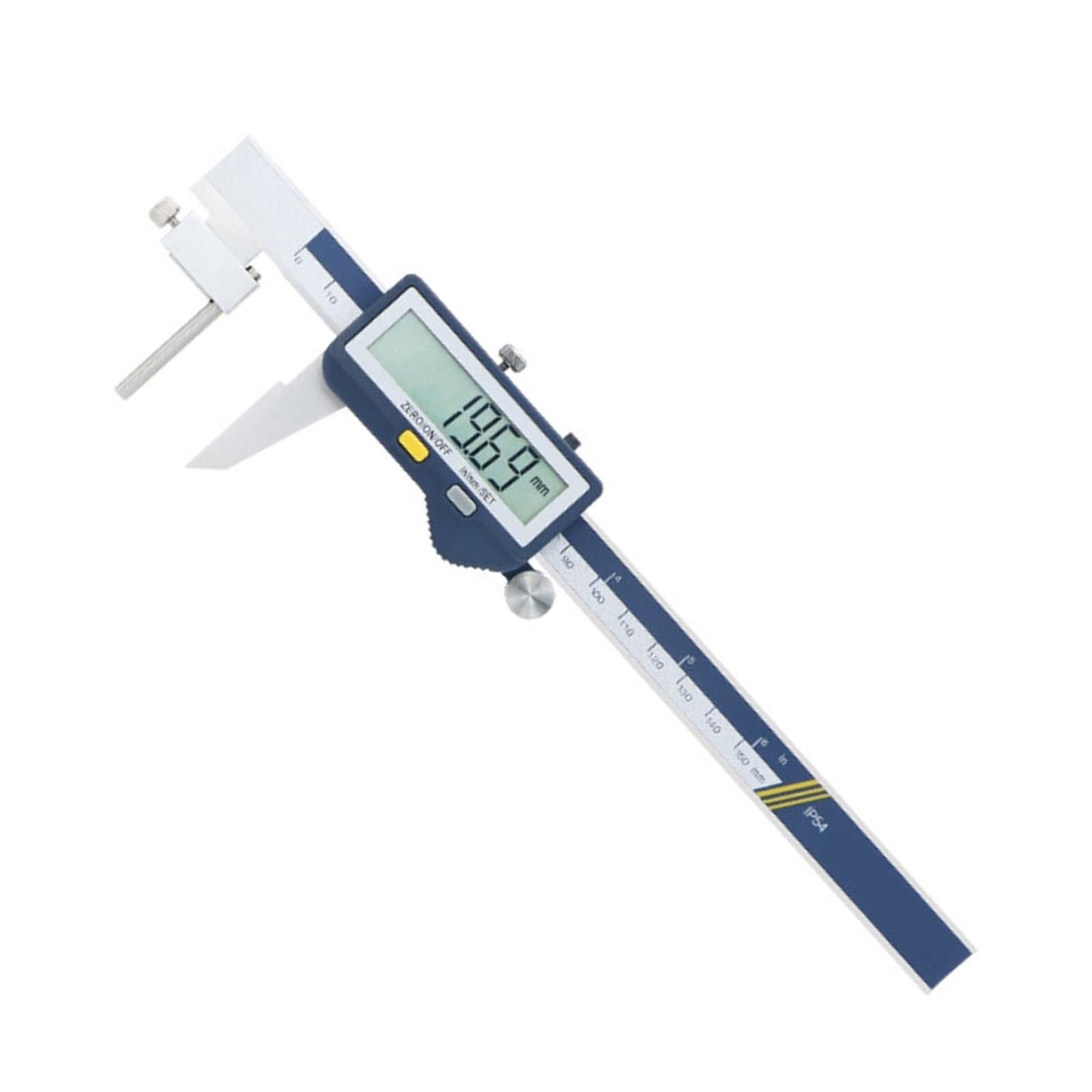 Digital Tube Thickness Gauge - NURII IP54 Electronic Caliper with Built-in Data Transmission for Pipe Measurement (Size: 5117-200L) | Ideal for Plumbing, HVAC, and Industrial Pipe Inspection