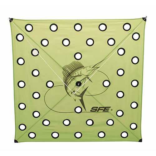 SFE 40 Regular Hole Tournament Fishing Kite - Premium Green Sport Kite for Outdoor Fishing Competitions & Beach Activities