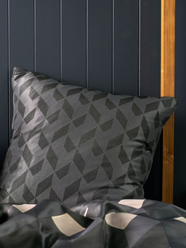 Premium Everett Charcoal European Pillowcase Set - 100% Linen House Luxury Bedding - Perfect for Master Bedroom, Guest Room & Home Decor