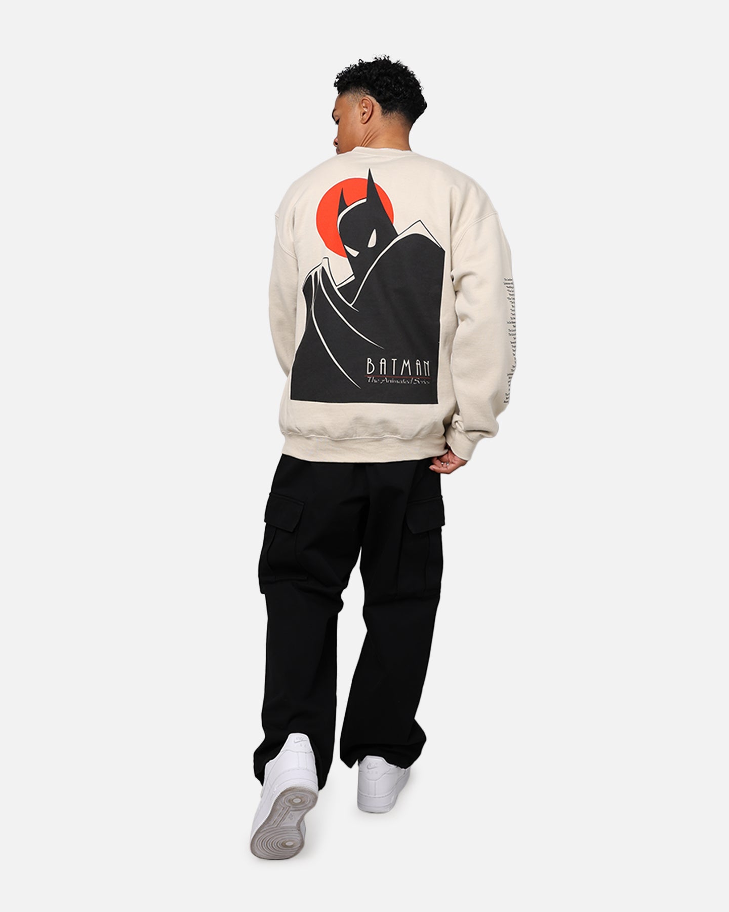 American Thrift X DC Batman The Animated Series Graphic Crewneck Sweatshirt - Casual Vintage Superhero Hoodie for Men & Women - Perfect for Comic Con, Cosplay & Everyday Wear