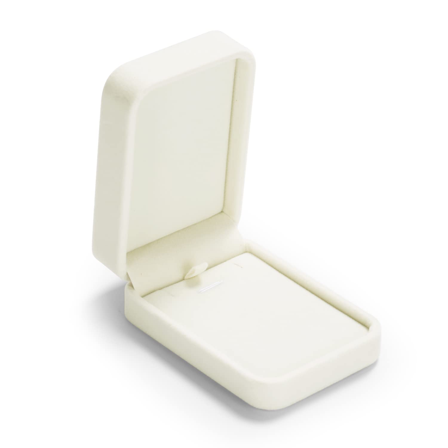 Oirlv Velvet Jewelry Box - White Velvet Pendant Storage Case for Necklaces, Rings & Earrings - Elegant Gift Packaging & Jewelry Showcase for Weddings, Birthdays & Special Occasions