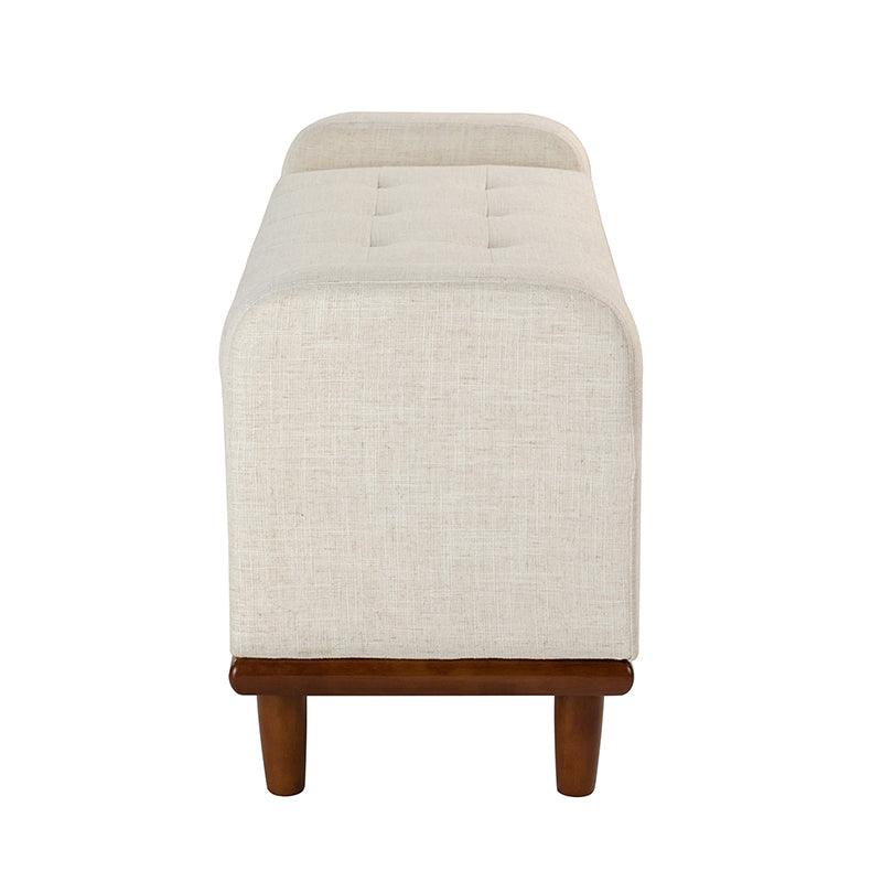 Clover Upholstered Flip Top Storage Bench - Stylish Ottoman with Hidden Storage for Living Room, Bedroom & Entryway - Perfect for Home Organization & Extra Seating