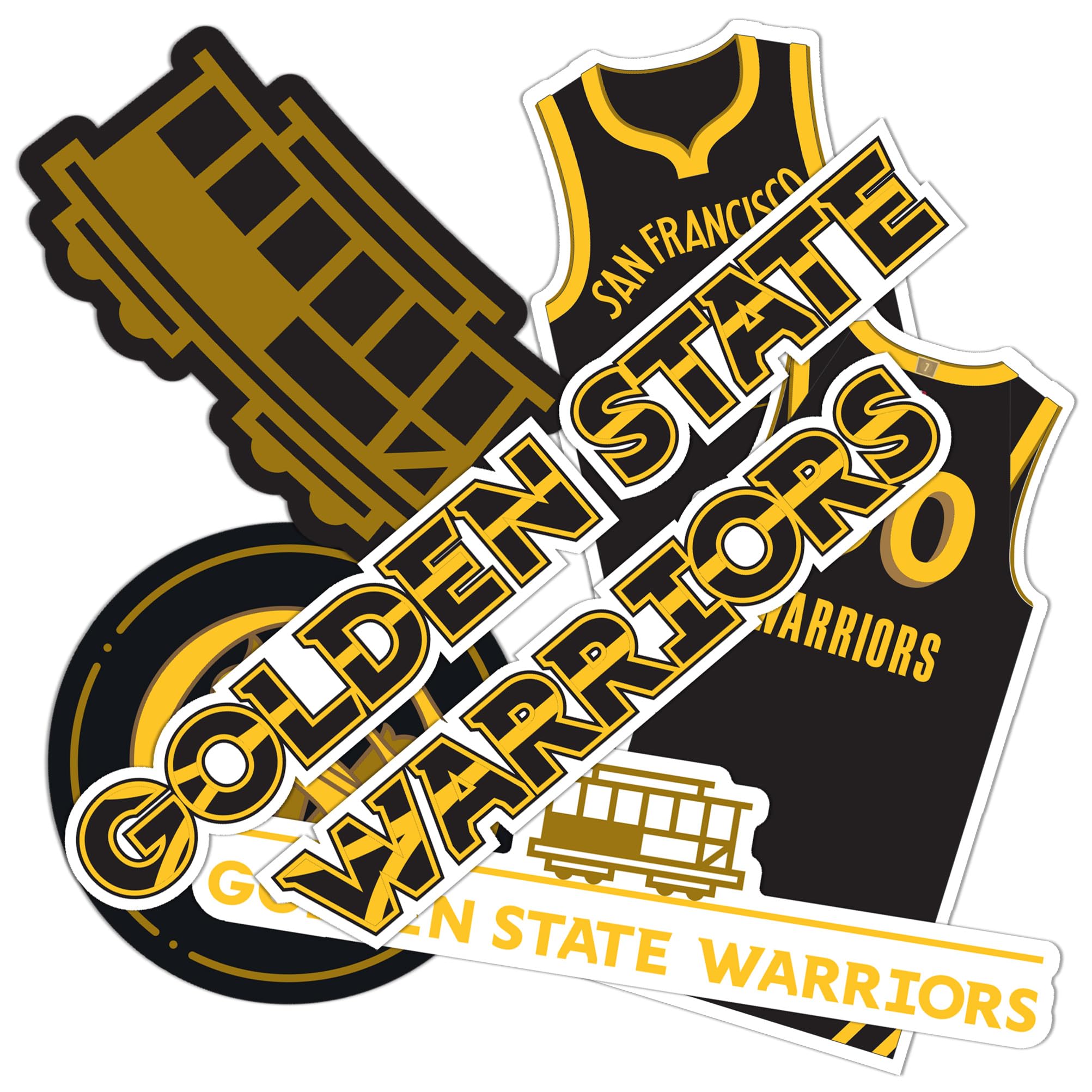 Official NBA Golden State Warriors Desert Cactus Stickers - Vinyl Decals for Laptop, Water Bottle, Car & Scrapbook (2023 City Edition) - Perfect for Fans, Gifts & Game Day Decor