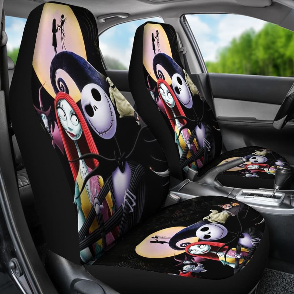2Pcs The Nightmare Before Christmas Car Seat Covers - Universal Fit for Most Vehicles (21