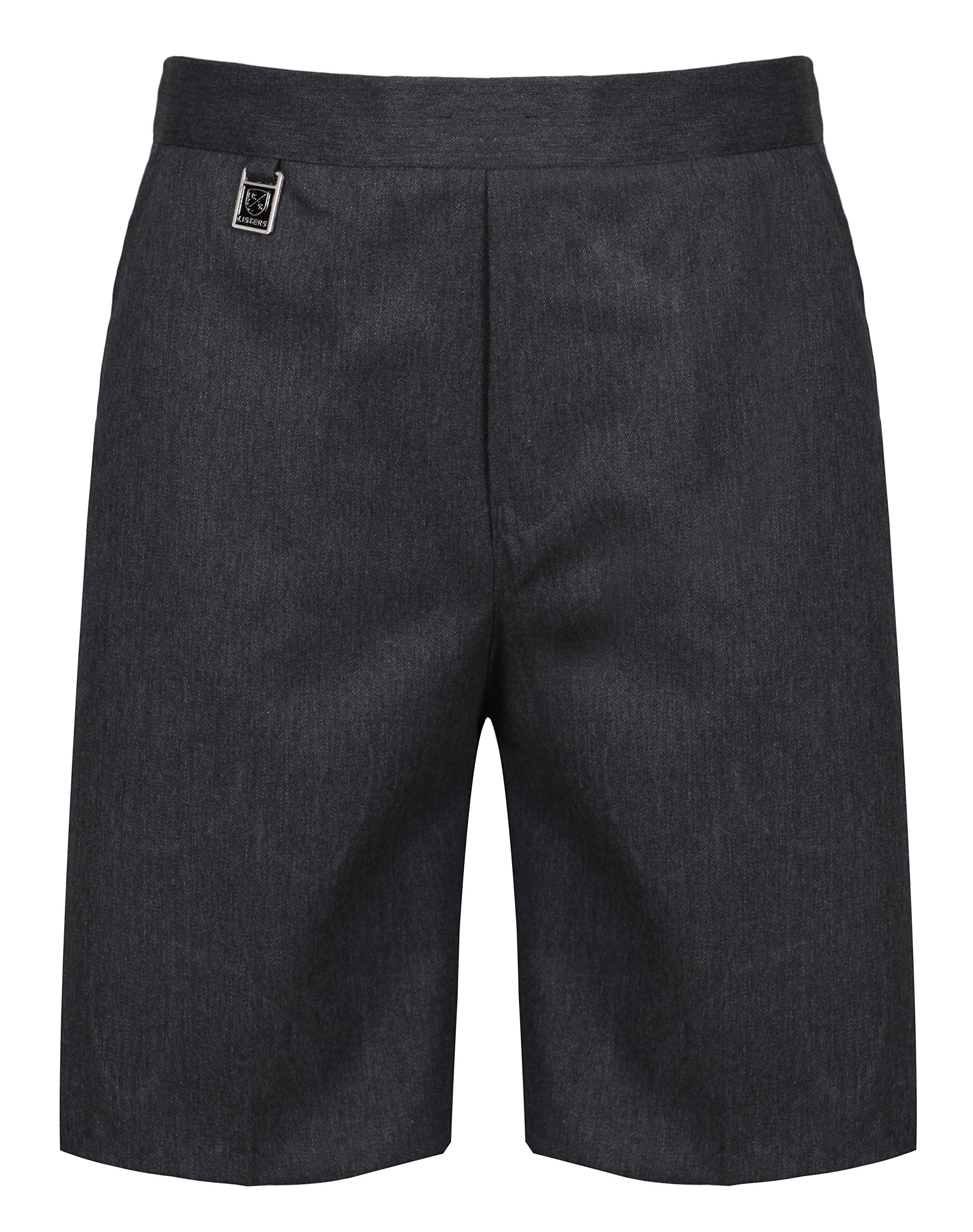 Plus Size Boys School Shorts - Elastic Waist, Generous Fit in Black, Grey & Navy - Durable Wider Fit for School, Play & Everyday Comfort