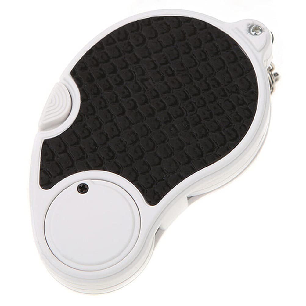 iplusmile Folding Magnifier with LED Light - Portable Pocket Magnifying Glass for Reading, Jewelry Inspection & Hobby - Metal Keychain Loupe with 5X Magnification - Ideal for Seniors, Collectors & DIY Projects