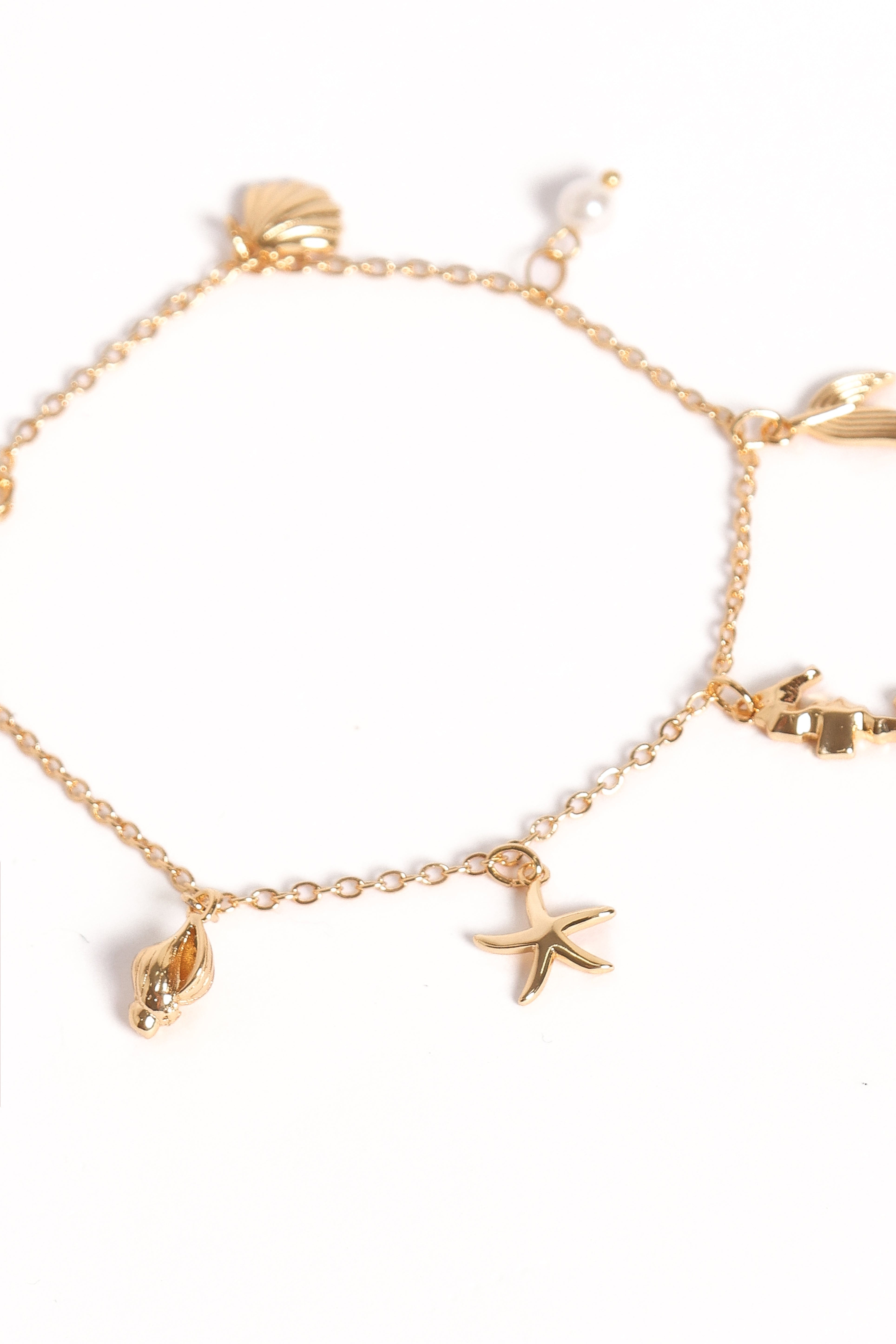 Alex Charm Bracelet - 14K Gold Plated Adjustable Chain for Women - Perfect for Gifts, Parties & Everyday Wear