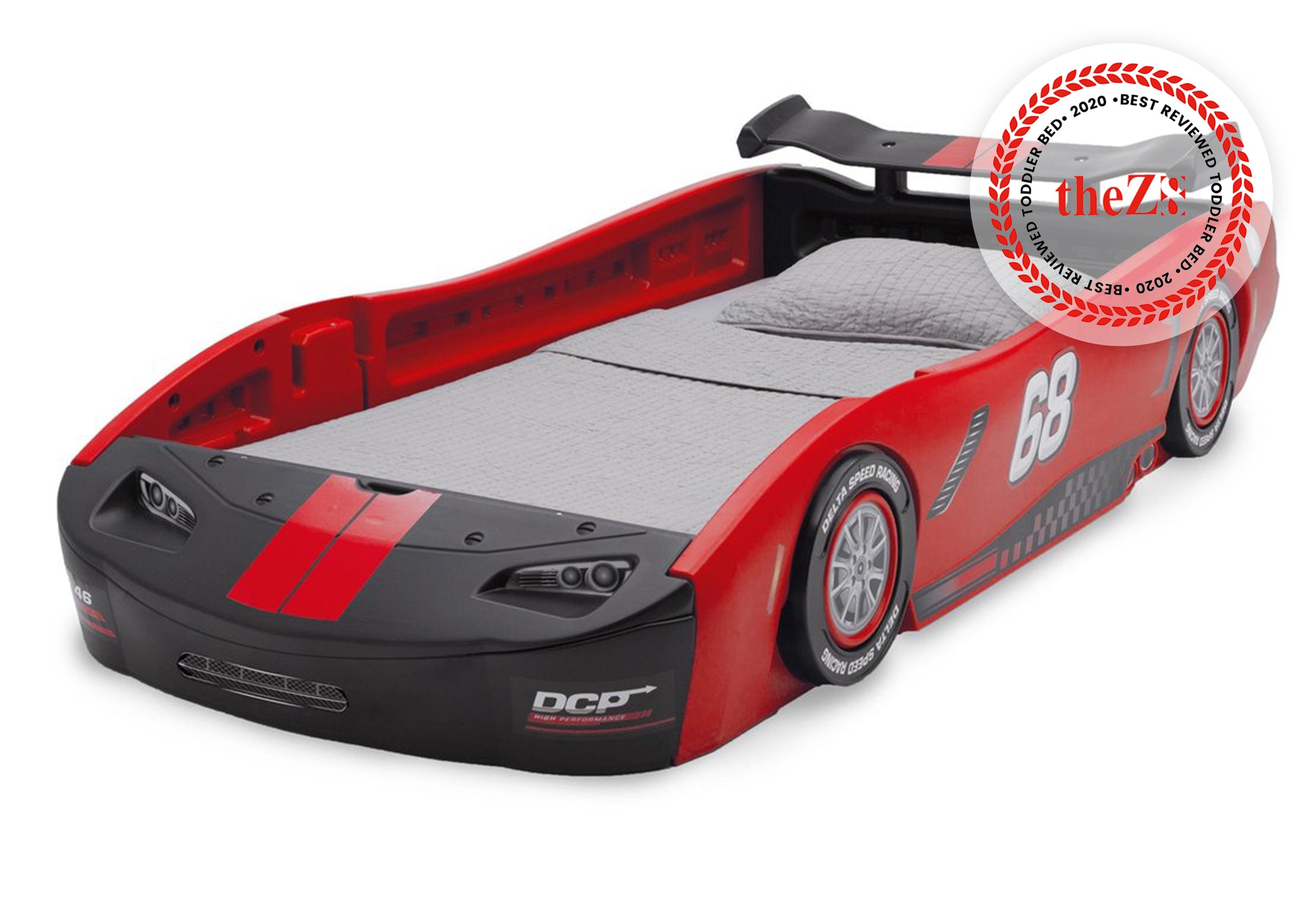 Turbo Race Car Twin Bed for Kids - High-Speed Design Themed Bedroom Furniture for Boys & Girls - Perfect for Racing Enthusiasts' Bedrooms and Playrooms