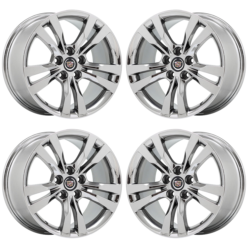 Cadillac CTS V Sport 18x8.5 & 18x9.5 Bright Chrome Wheels - OEM Factory Rims (4717 & 4719) | Perfect for Performance Upgrades & Luxury Car Customization