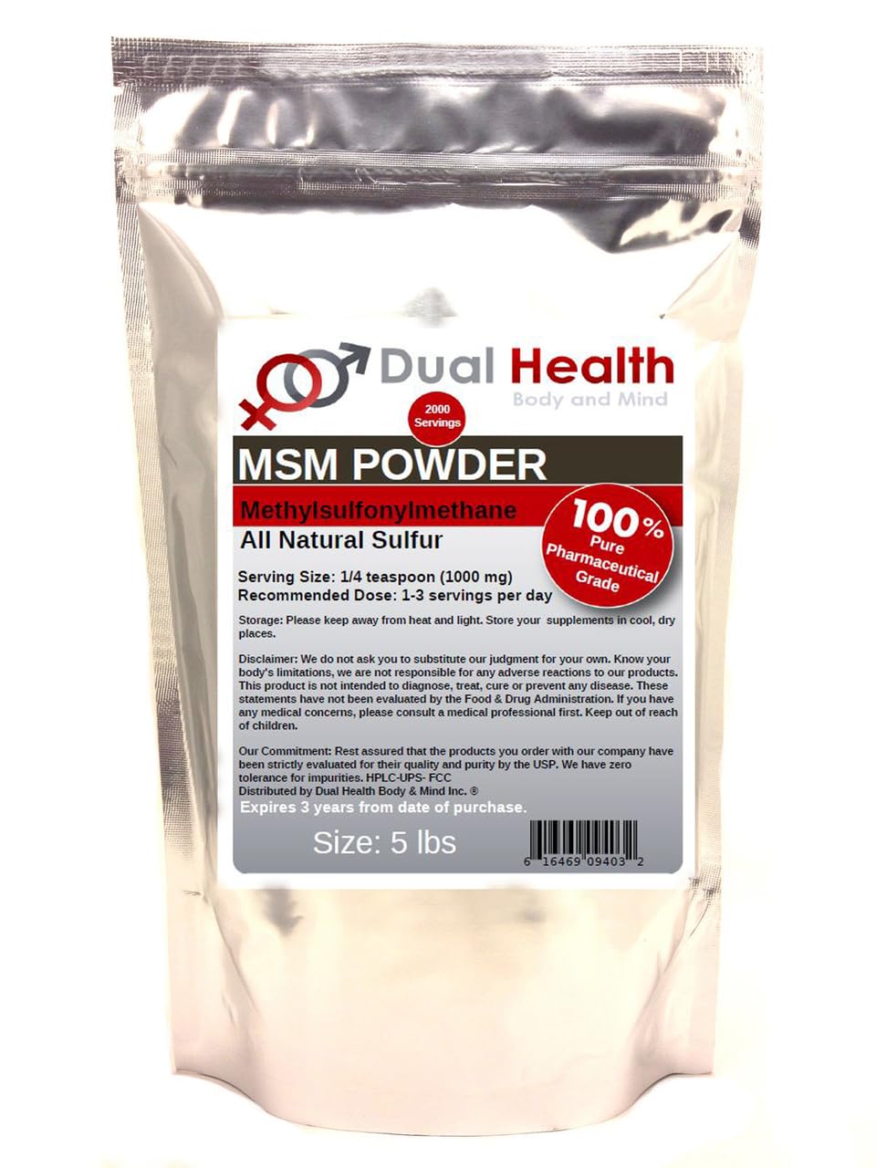 Pure MSM (Methylsulfonylmethane) Powder 5 lb - Premium Bulk Supplement for Joint Health, Skin & Hair Care - Ideal for Athletes, Fitness Enthusiasts & Wellness Routines