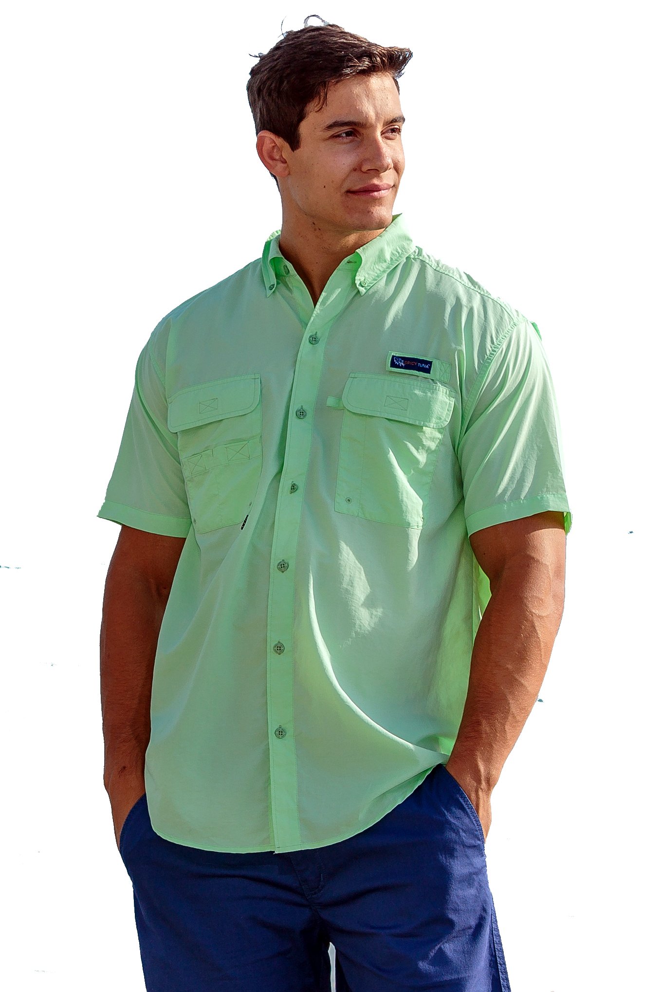 Spicy Tuna Men's Quick-Dry Performance Shirt - Moisture Wicking Activewear for Running, Gym & Outdoor Sports