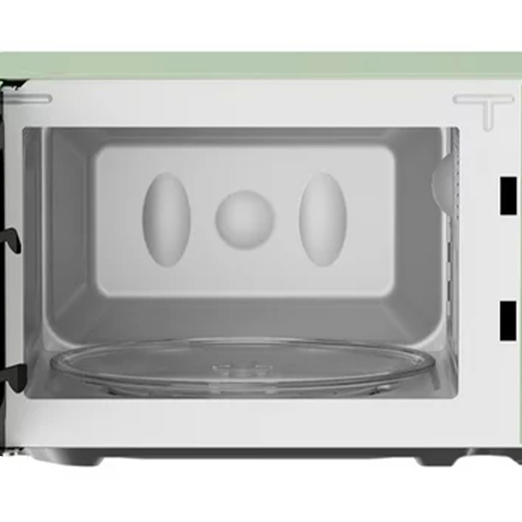 Magic Chef Retro Countertop Microwave Oven - 0.7 Cu Ft Compact Microwave with Classic Design in Green | Perfect for Small Kitchens, Dorms, Offices & RV Cooking