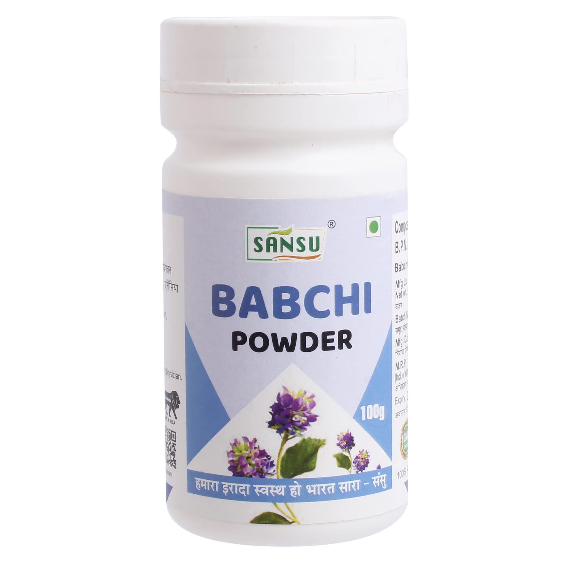 Organic SANSU Powder (Babchi Powder) for Skin Care & Hair Growth - Natural Ayurvedic Remedy for Psoriasis, Vitiligo & Eczema - Perfect for DIY Beauty Treatments & Herbal Remedies