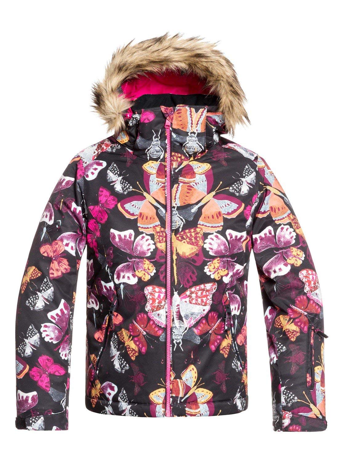 Roxy American Pie Girl Jacket - Stylish Winter Coat for Teens, Water-Resistant & Warm Outerwear for School, Snow, and Outdoor Activities