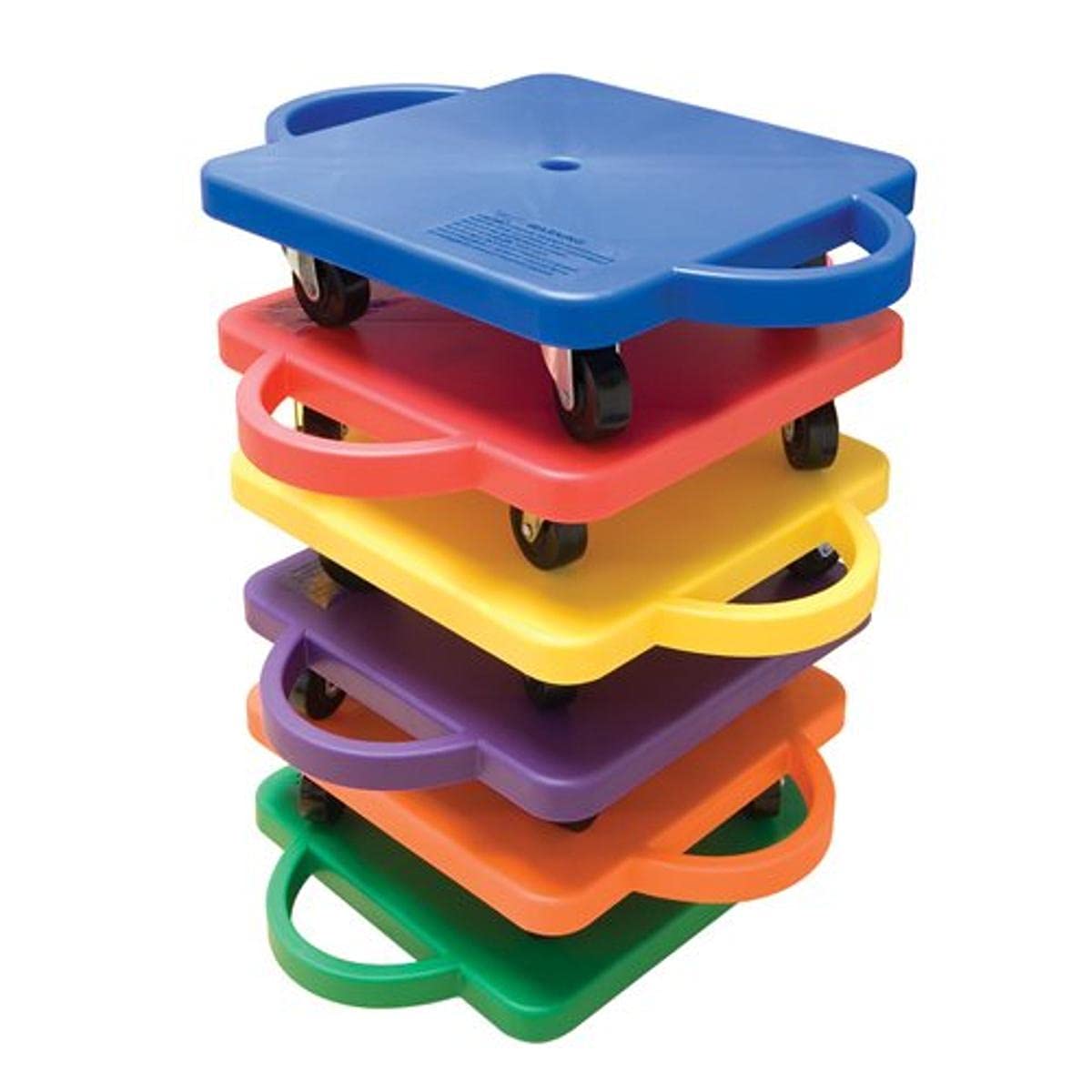 Best Scooter Board Set of 6 for Kids - Durable Classroom & Therapy Sensory Equipment - Perfect for Indoor Play, Gym Class & Occupational Therapy Activities