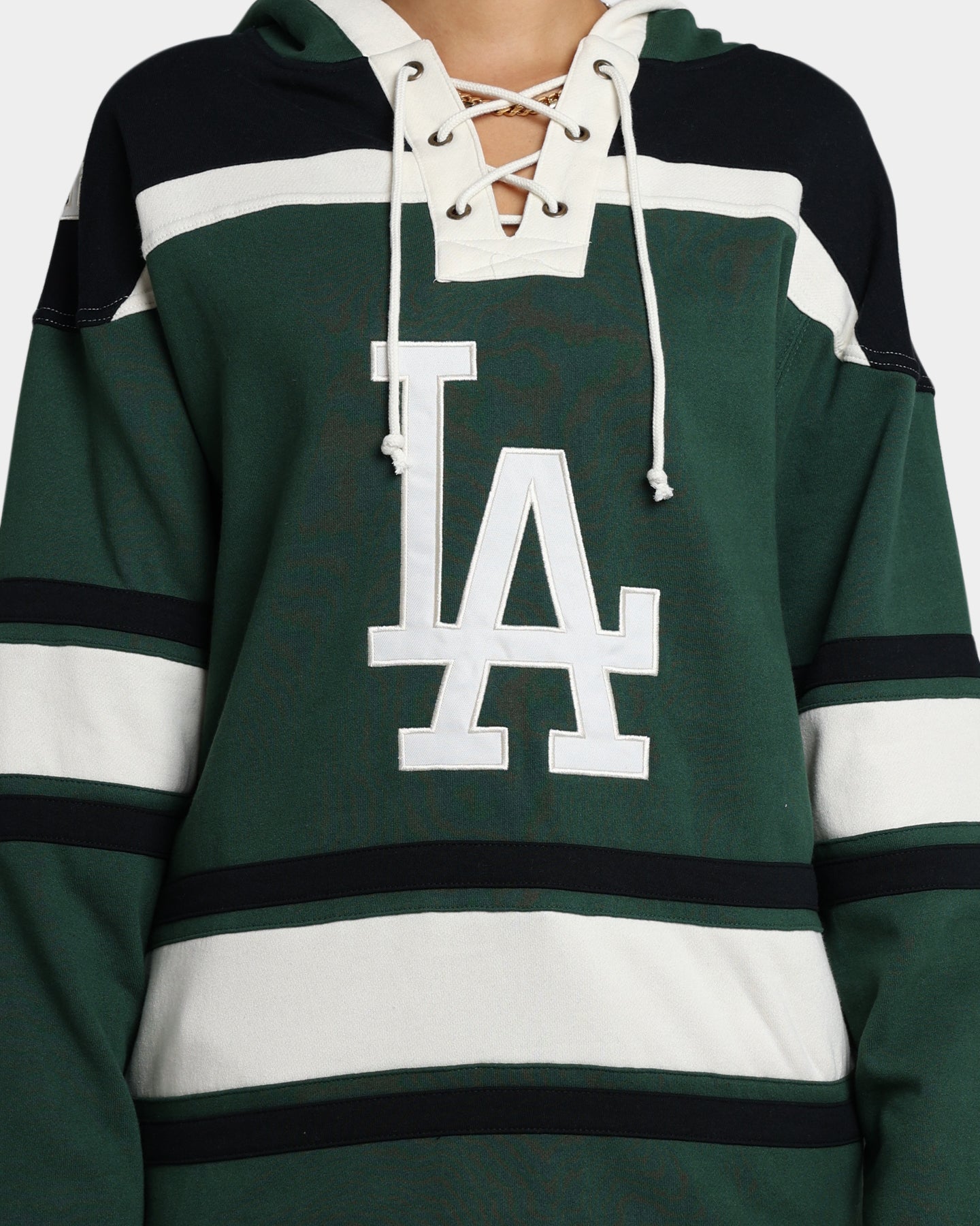 47 Brand Los Angeles Dodgers Superior Lacer Hoodie - Dark Green Baseball Pullover for Men & Women - Perfect for Game Day, Casual Wear & Outdoor Activities