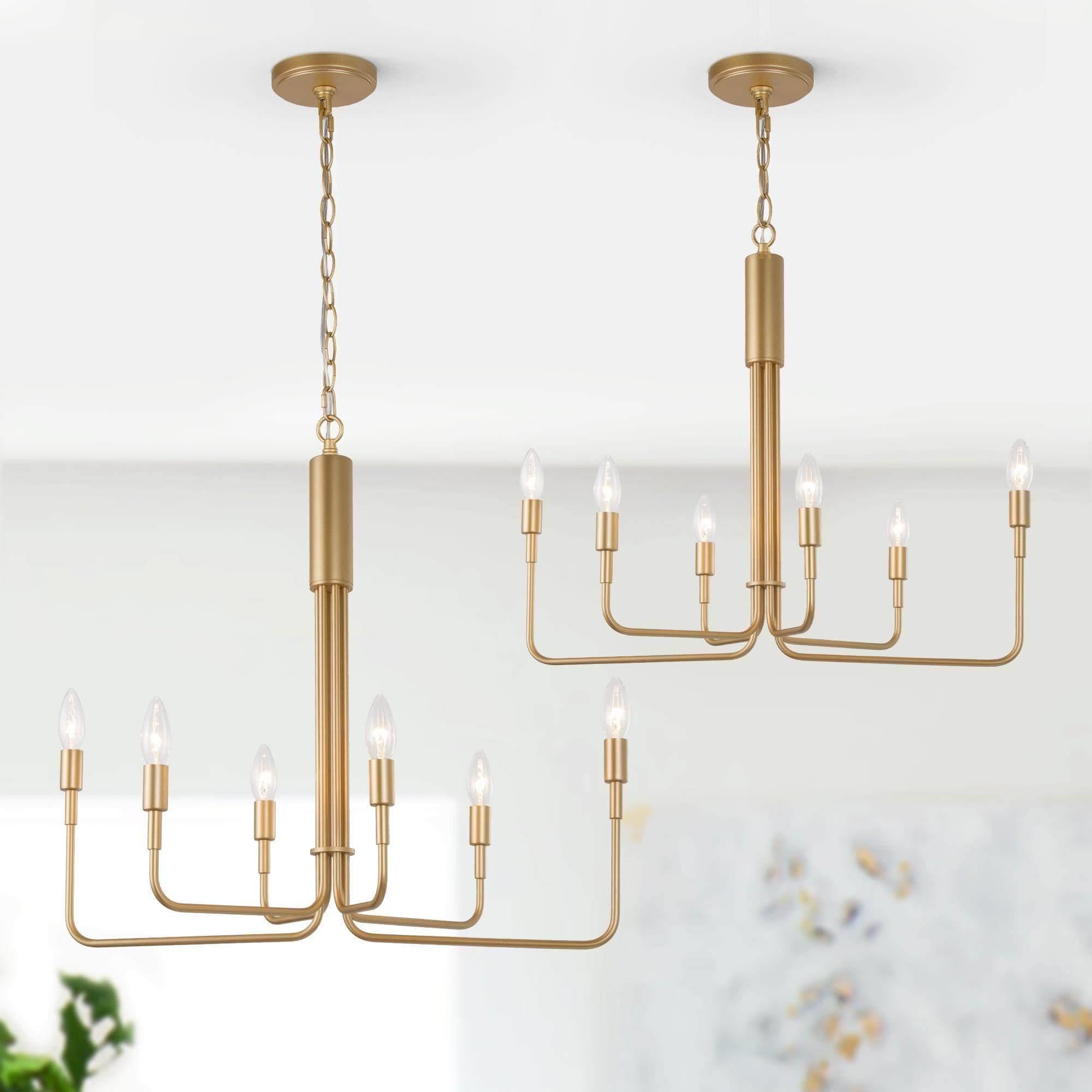 LALUZ 6-Light Modern Farmhouse Chandelier - 25