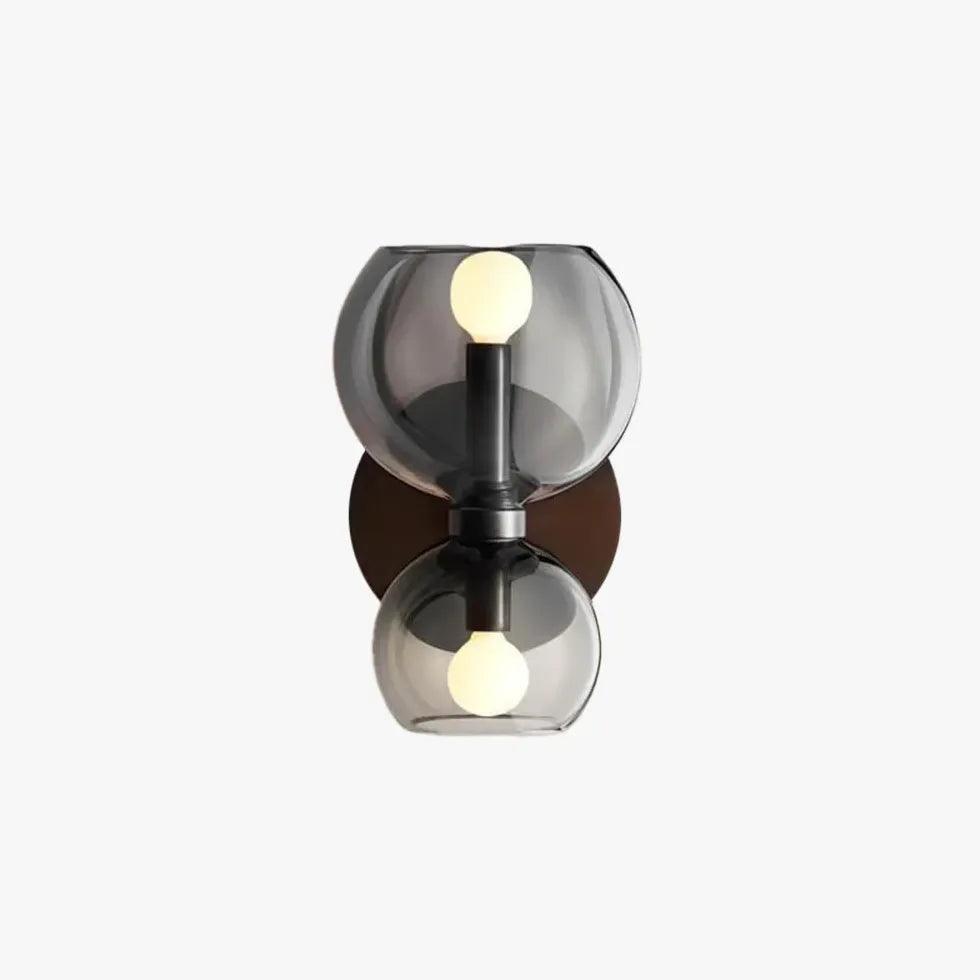 Modern Smoked Glass Wall Light - Up & Down Lighting for Living Room, Bedroom, and Hallway - Energy Efficient LED Wall Sconce for Home Decor