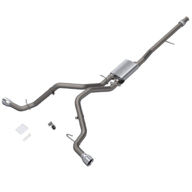 2014-2018 Chevy Silverado & GMC Sierra QTP Screamer Split Rear Exit Cat-Back Exhaust System - High Performance Sound & Power Boost for Off-Road & Street Driving