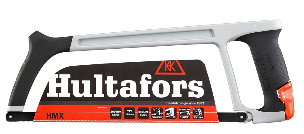 Hultafors HMX 12 Professional Hack Saw - High Carbon Steel Blade for Wood & Metal Cutting - Perfect for DIY Projects, Carpentry & Home Repairs