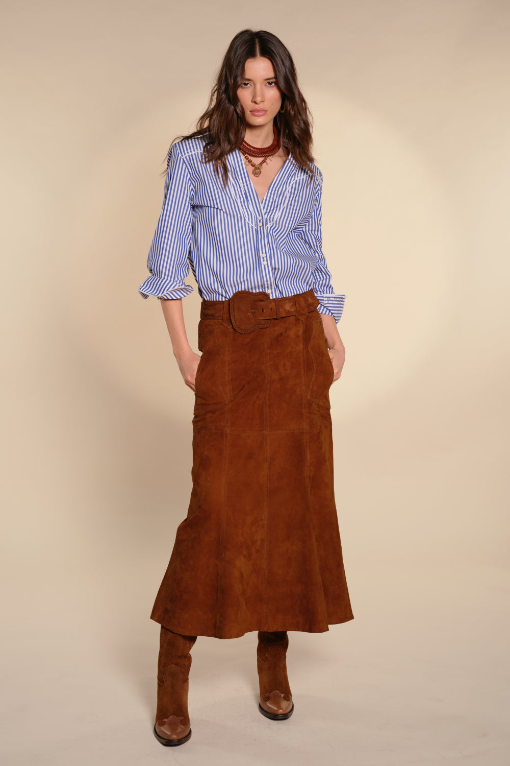 Sundown Skirt - Women's Flowy Midi Skirt for Summer, Beach & Casual Wear | Boho Chic Style for Outdoor Activities & Vacations