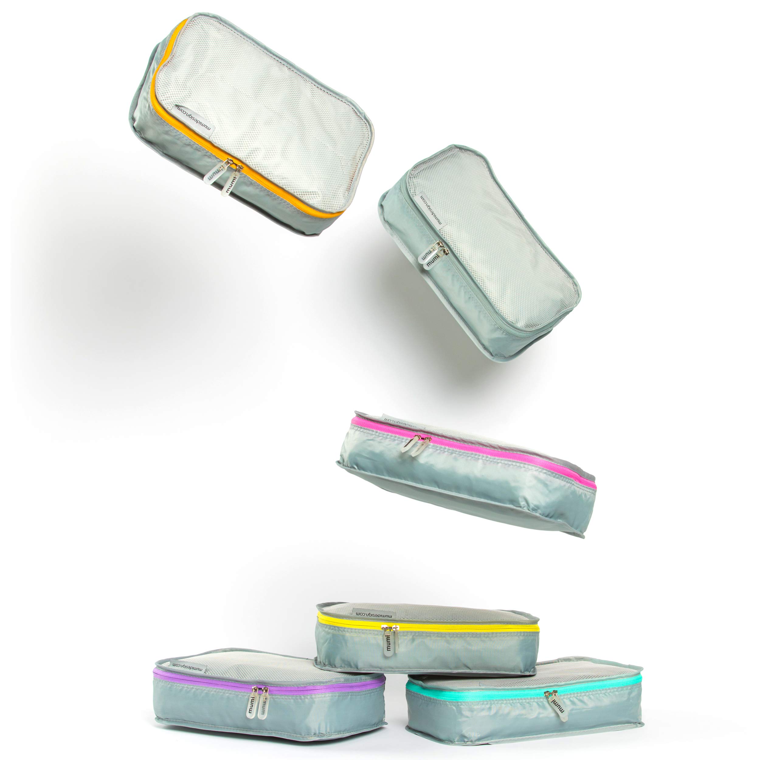 Premium Mumi Packing Cubes for Travel - 4-Piece Set with Mesh Panels, Lightweight & Durable Luggage Organizers - Perfect for Suitcase, Backpack, and Carry-On Organization