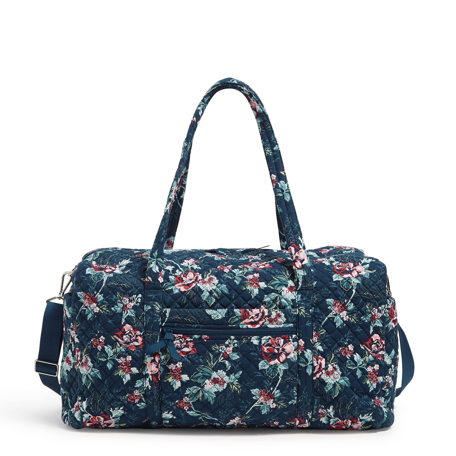 Vera Bradley Women's Large Cotton Travel Duffle Bag - Lightweight Carry-On Weekender for Gym, Beach & Overnight Trips | Spacious Luggage with Handles & Shoulder Strap