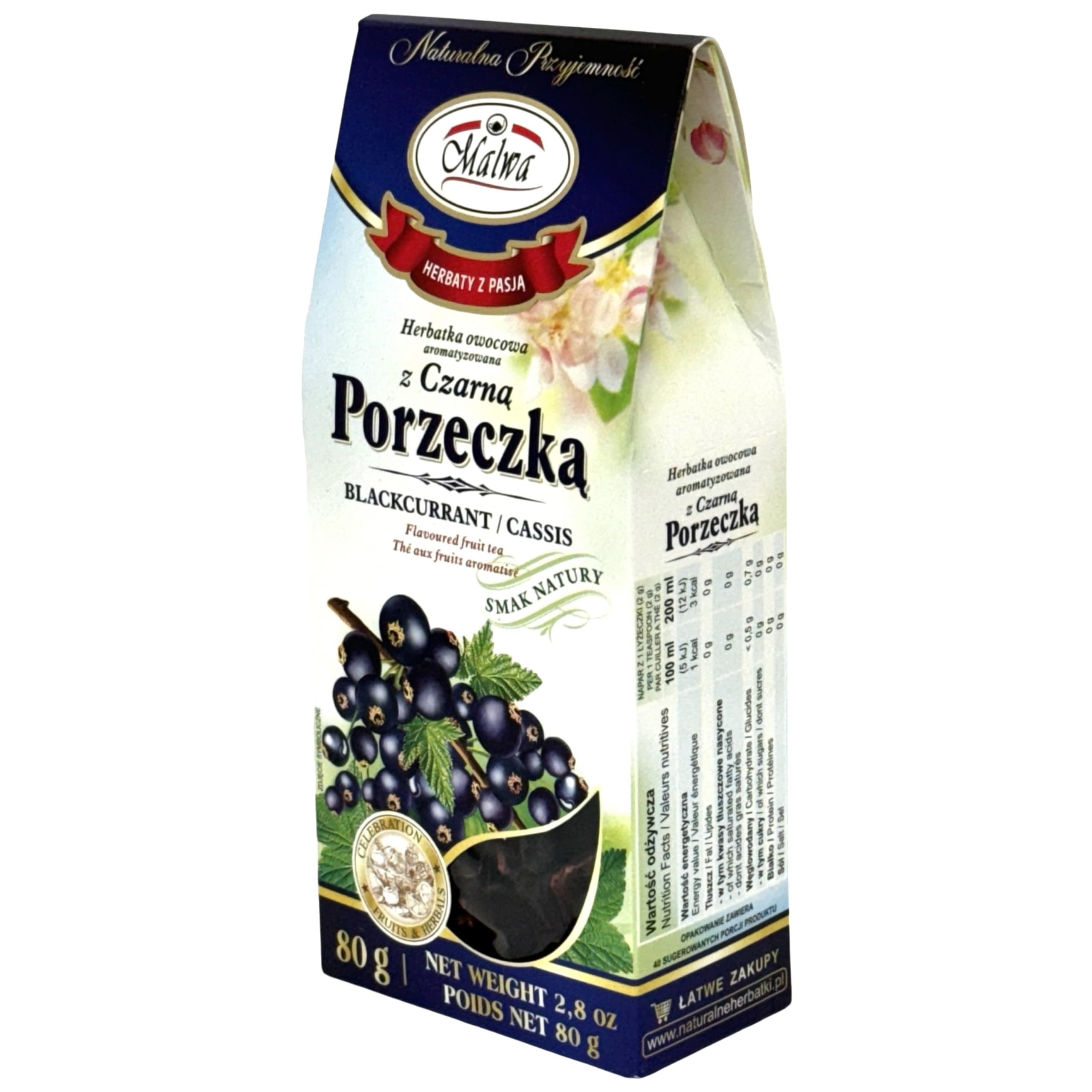 Premium Black Currant Fruit Tea 80g - Rich Antioxidant Herbal Tea for Relaxation & Wellness - Perfect for Afternoon Tea, Gifts & Healthy Lifestyle