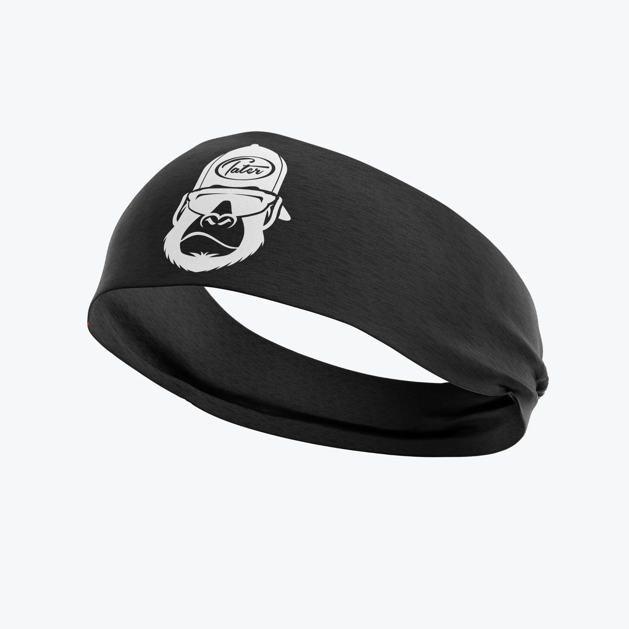 Black Kong Headband for Women & Men - Soft & Stretchy Workout Headband for Running, Yoga, Gym, and Sports - Non-Slip Sweatband for Long Hair