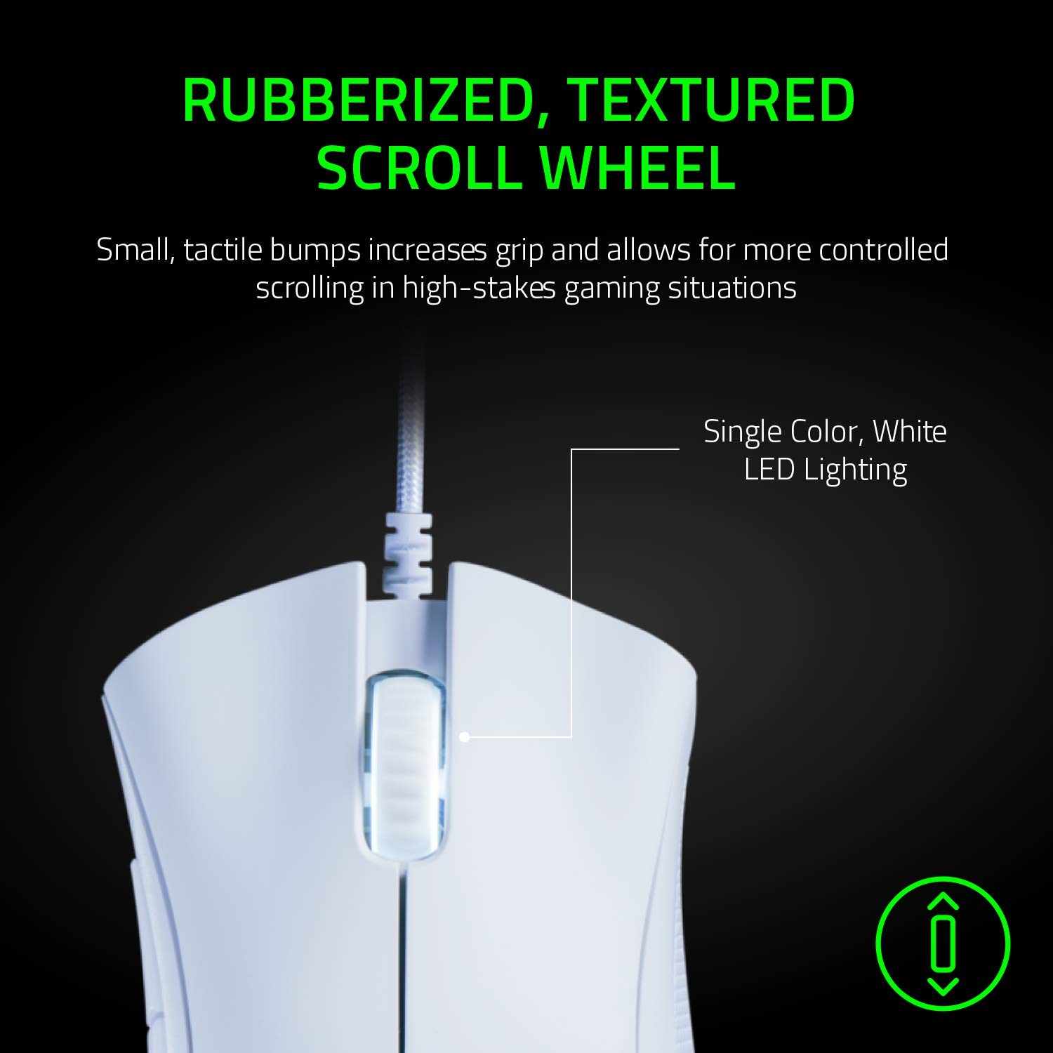Razer DeathAdder Essential Gaming Mouse - 6400 DPI Optical Sensor, 5 Programmable Buttons, Mechanical Switches, Rubber Side Grips - White (Renewed) - Perfect for FPS, MOBA & Esports Gaming