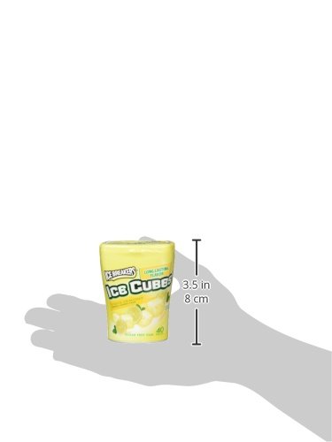 Sugar Free Ice Breakers Ice Cubes Gum with Xylitol - Cool Lemon Flavor, 40 Pieces (Pack of 4) | Fresh Breath Mints for Work, Travel & After Meals