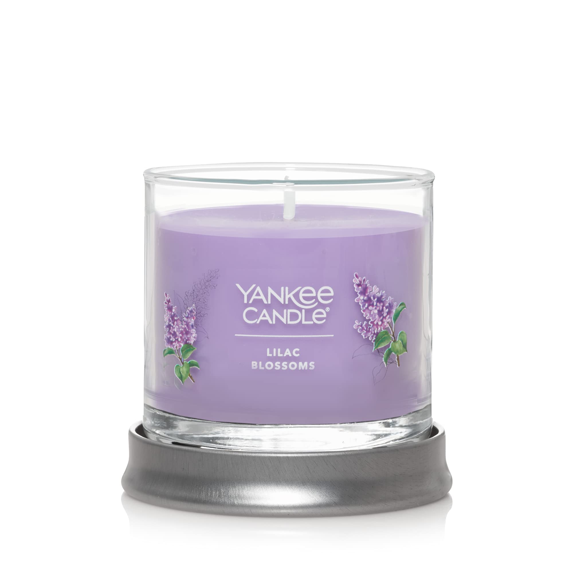 Yankee Candle Lilac Blossoms Scented Candle - 4.3oz Small Tumbler Single Wick, 20+ Hours Burn Time - Perfect for Home Decor, Relaxation & Aromatherapy