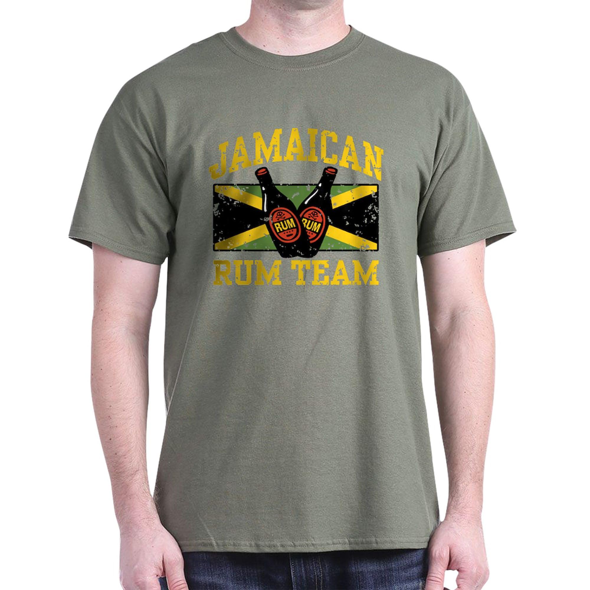 Jamaican Rum Team Dark T-Shirt for Men - 100% Cotton Classic Graphic Tee | Casual Wear, Beach Outfit & Party Apparel