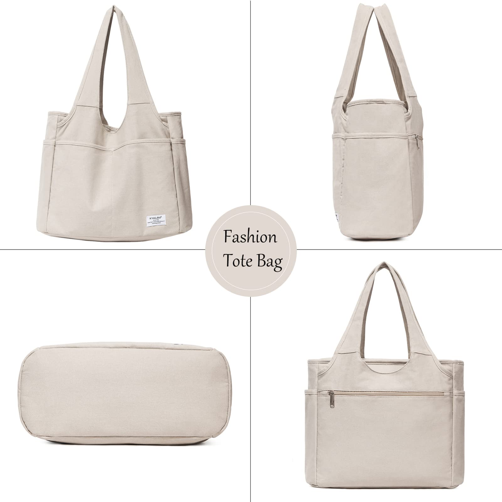 KYALOU Large Tote Bag for Women - Durable Casual Shoulder Bag for Work, Gym, Beach, Travel, Shopping & College - Perfect for Everyday Use, Grocery Hauling and Commuting