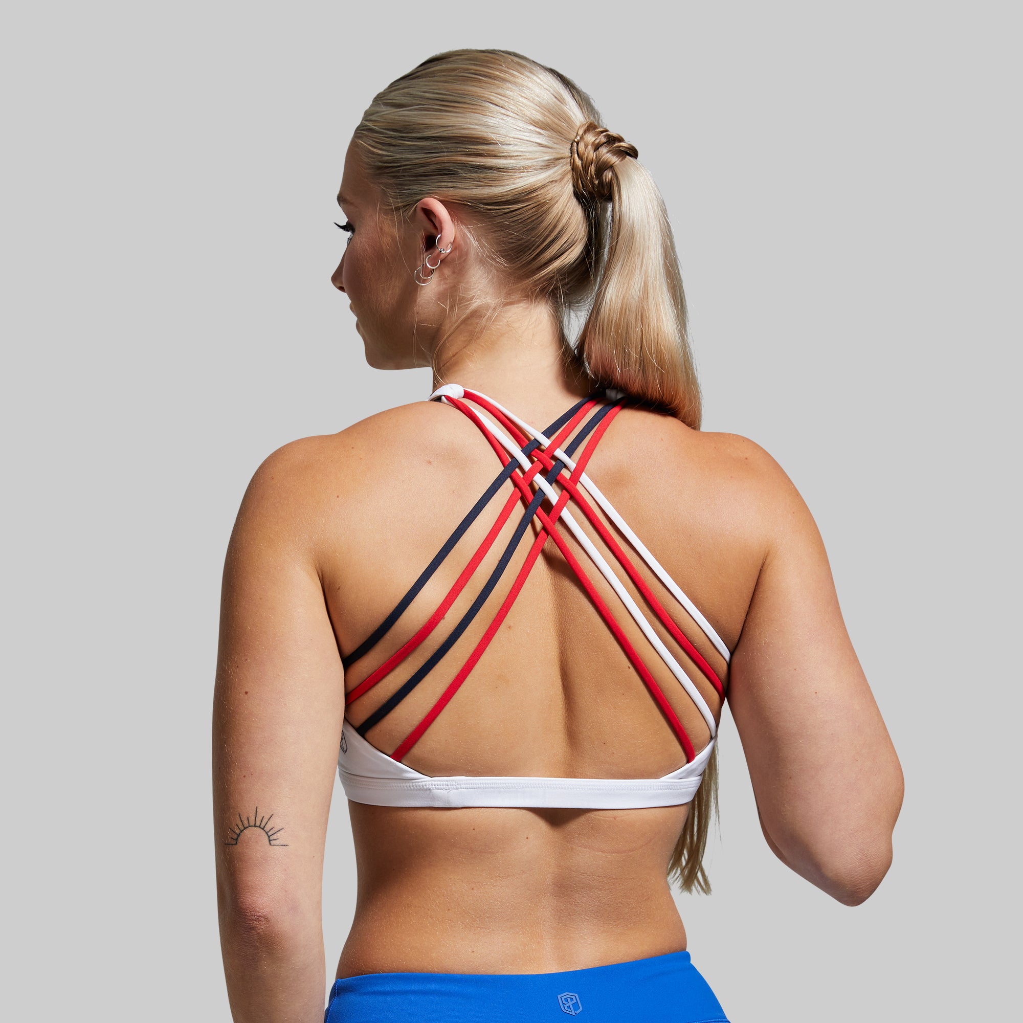 Vitality High Impact Sports Bra for Women - Breathable & Supportive Workout Top - Perfect for Running, Yoga & Gym - Brand Strength White