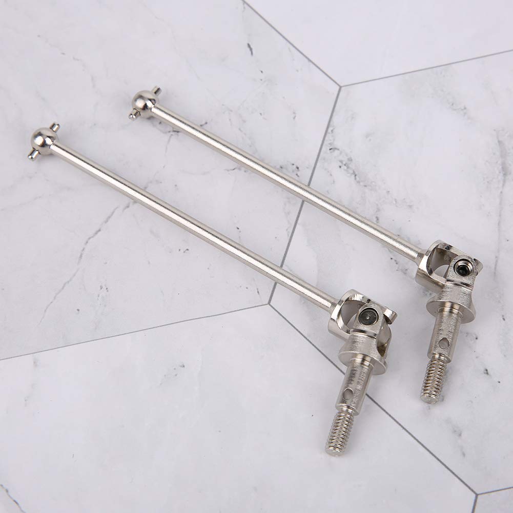 VGEBY 2pcs Universal Metal RC Drive Shaft - Durable Replacement Part for HSP 1/10 Scale RC Cars 94111 & 94108 Models (Silver) | Perfect for Off-Road Bashing, Crawling & RC Car Upgrades