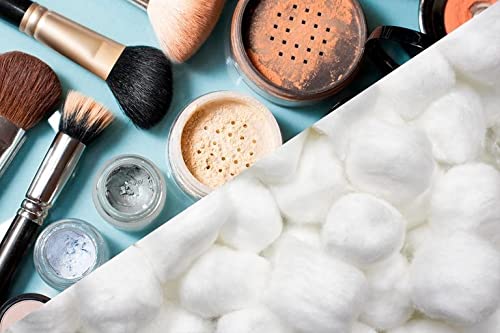 RXSHOPY White Cotton Balls - 50 Pack for Makeup, Nails & Baby Care | Gentle Skin & Eye Use