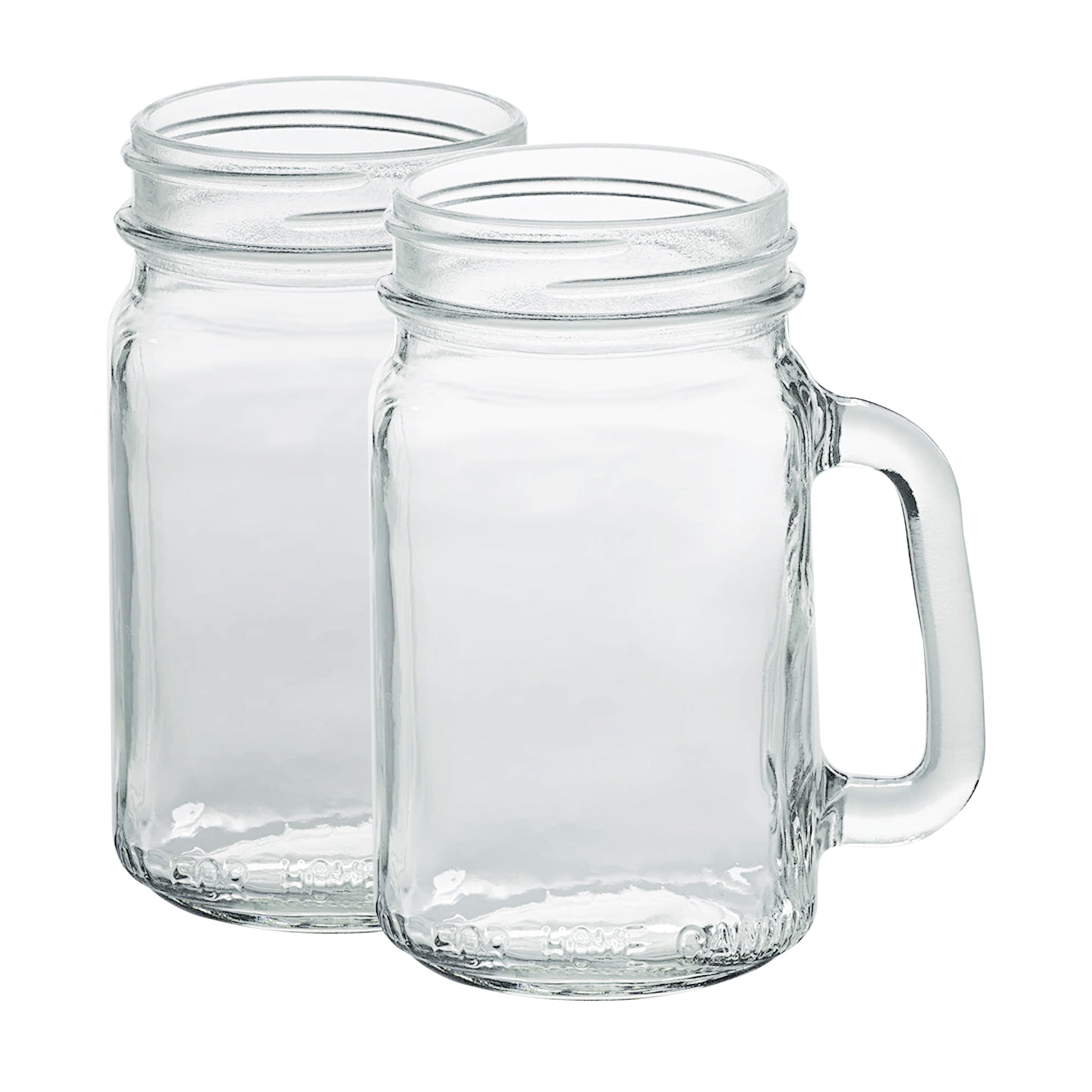 Premium Glass Drinking Mugs Set of 2 - 16 oz Clear Beer & Coffee Cups - Perfect for Home, Office, and Outdoor Use
