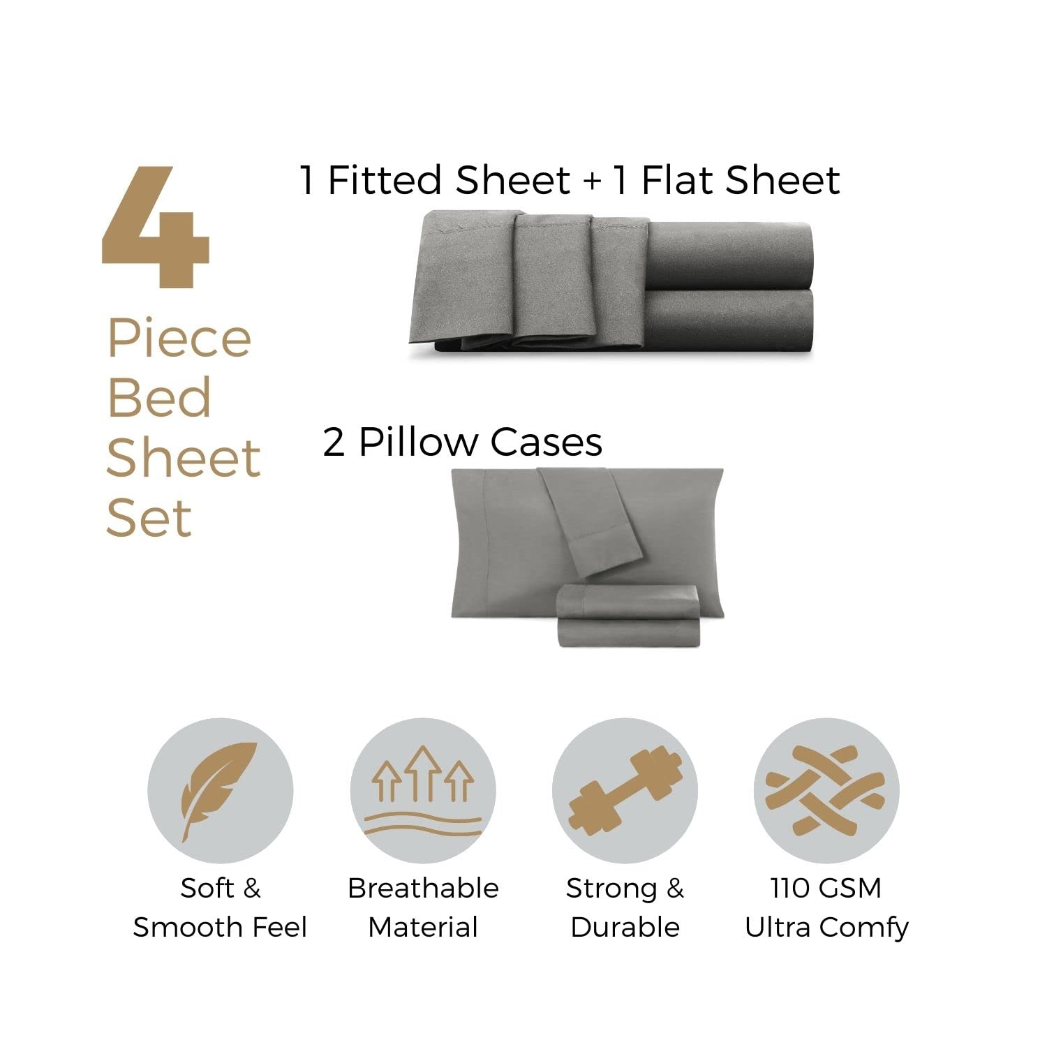Empyrean Twin Sheets Set - 3 PC Ultra Soft Microfiber Bedding - Double Brushed Hotel Luxury Twin Size Sheets in Hunter Green - Deep Pocket with 4 Corner Elastic Straps - Perfect for Guest Rooms, Dorms & Cozy Bedrooms