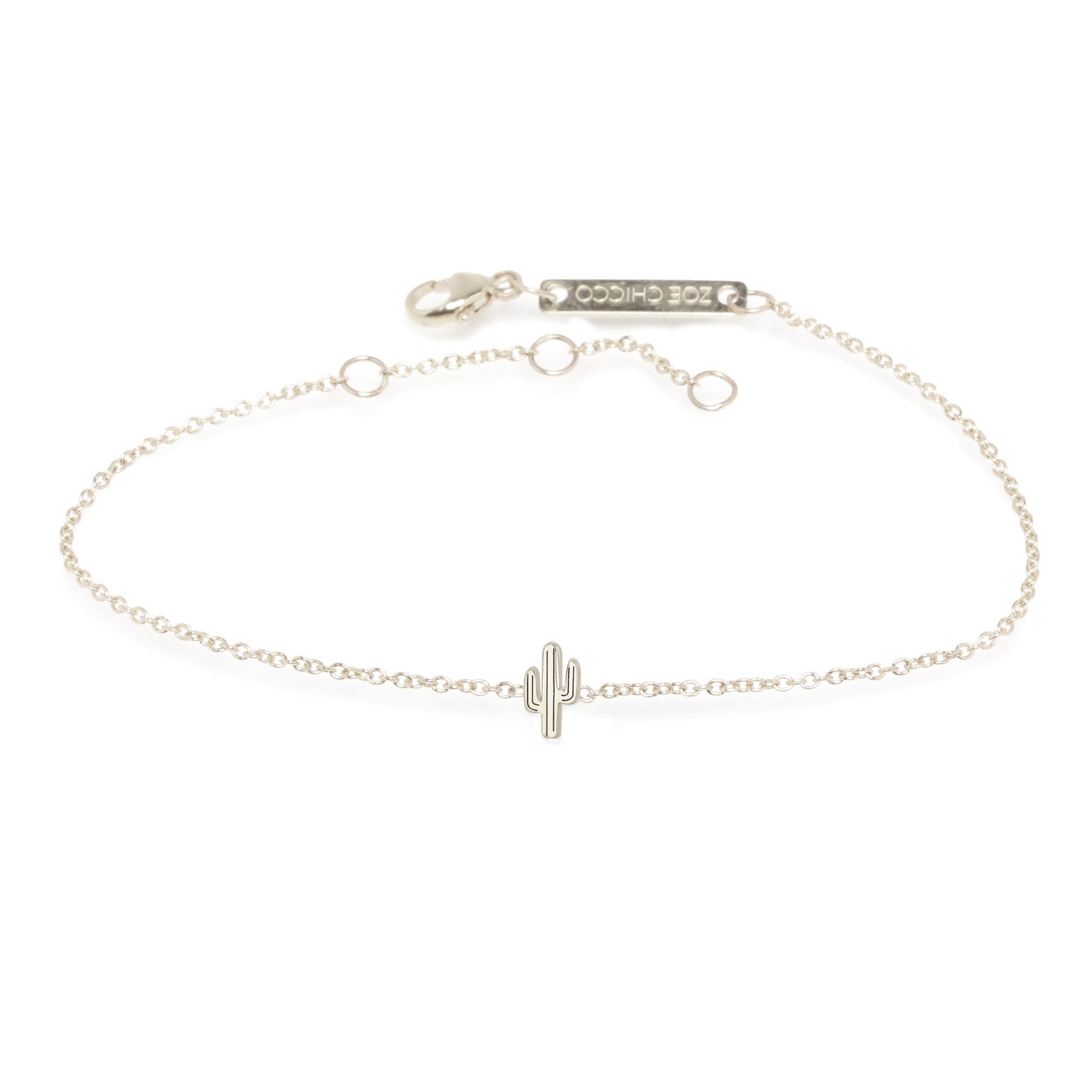 14K Gold Itty Bitty Cactus Bracelet - Dainty Minimalist Jewelry for Women - Perfect for Everyday Wear, Boho Style & Gift Giving