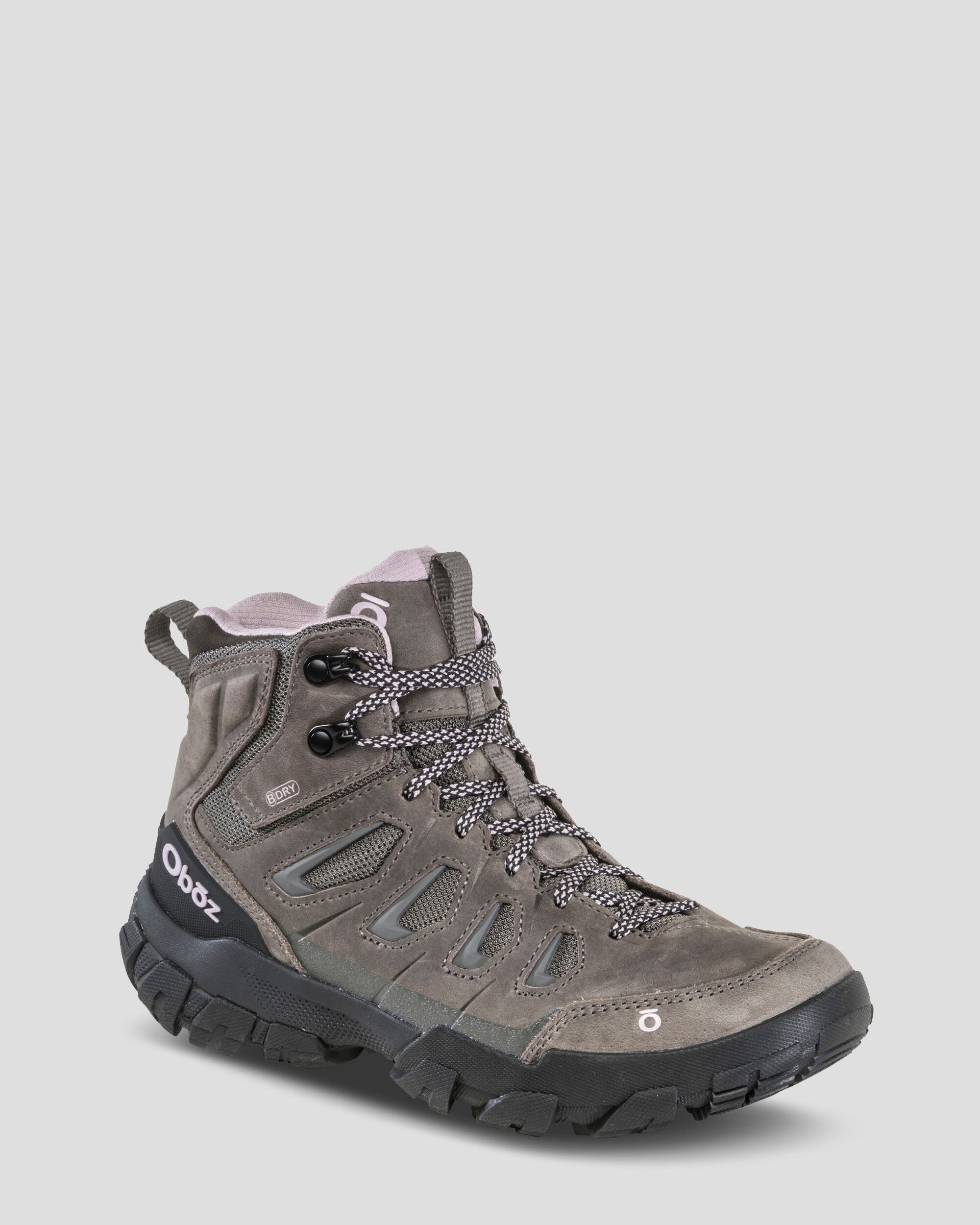 Oboz Sawtooth X Mid Waterproof Hiking Boots for Women - Wide Width Charcoal - Perfect for Outdoor Adventures & Trail Hiking