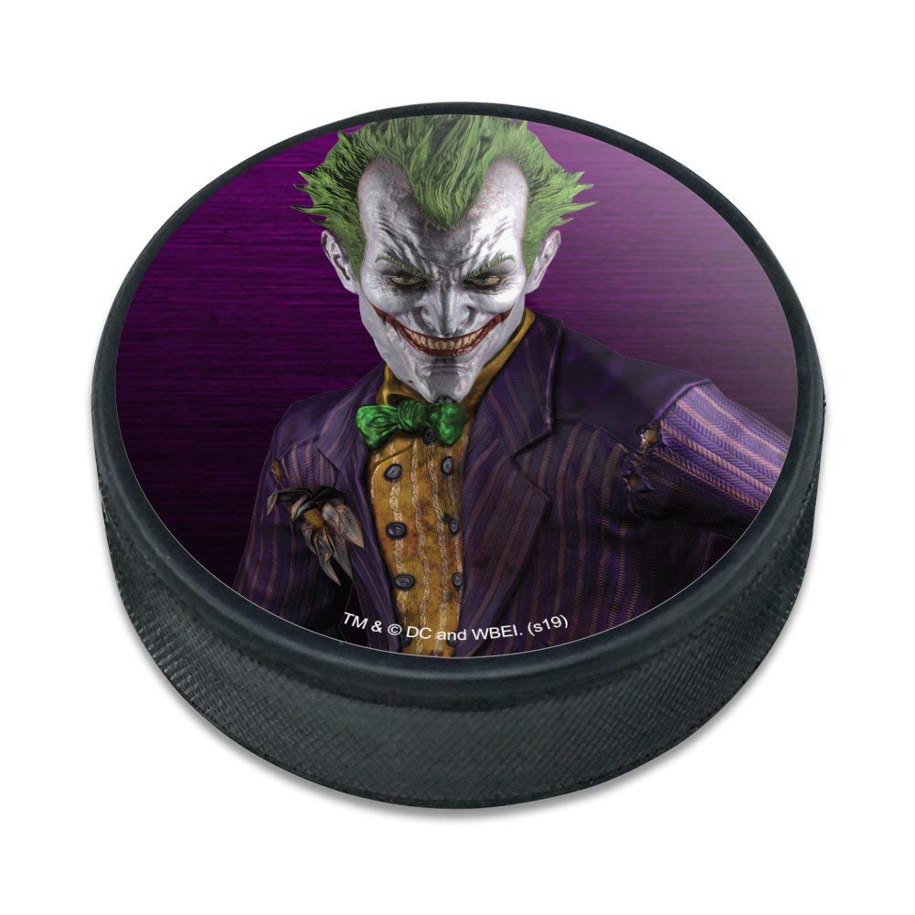 Batman Arkham Asylum Joker Ice Hockey Puck - Officially Licensed DC Comics Collectible - Perfect for Hockey Fans & Batman Collectors - Great for Game Room Decor, Sports Memorabilia Displays, and Unique Gifts