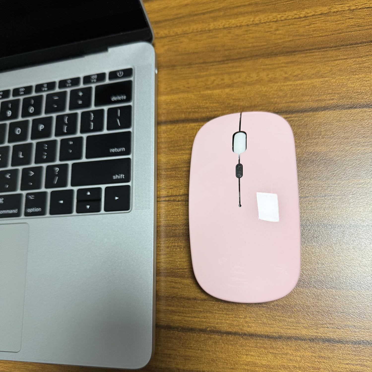 Wireless Bluetooth Mouse for Laptop, MacBook, iPad, PC - Compatible with MacBook Air/Pro, Windows, Chromebook (Pink & White) - Perfect for Office, Home & Travel Use