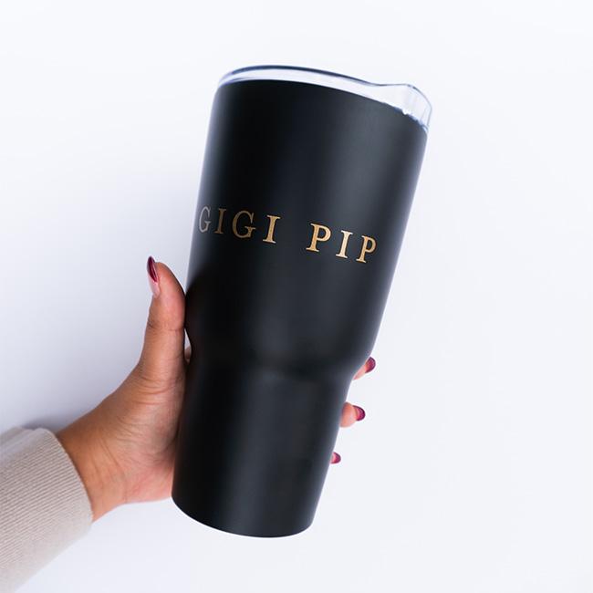 Gigi Pip Tumbler | Insulated Stainless Steel Travel Mug with Lid | Perfect for Coffee, Tea & Cold Drinks | Ideal for Office, Commuting & Outdoor Adventures