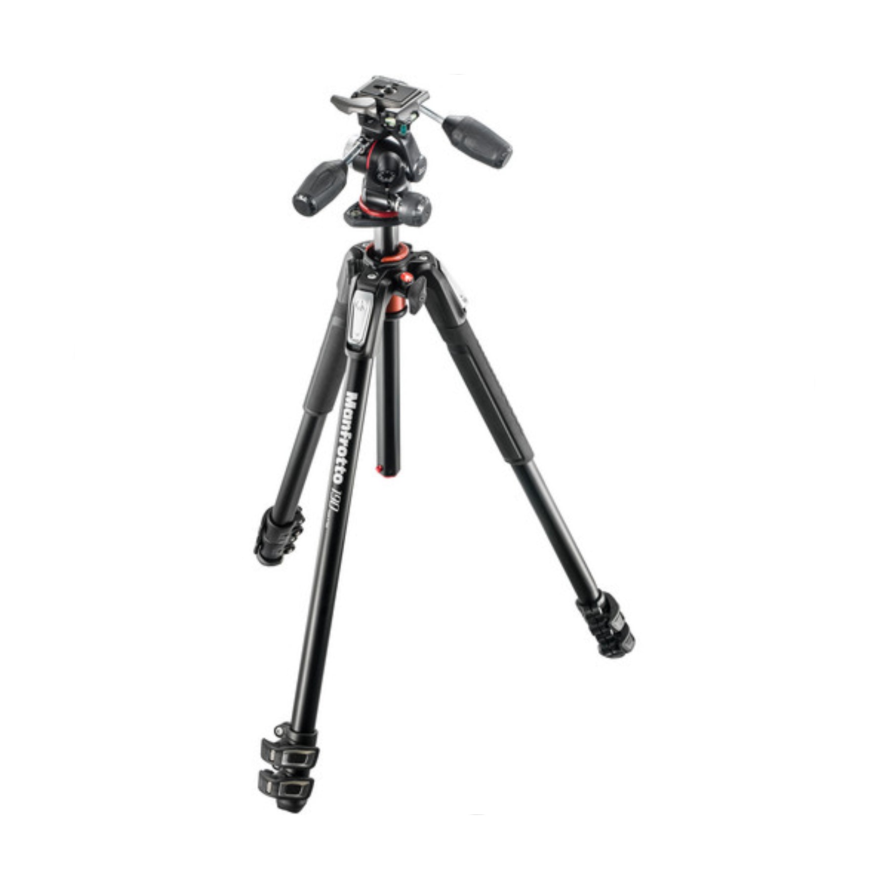 Manfrotto MK190XPRO3 3W Aluminum Tripod with 3-Way Pan/Tilt Head - Professional Camera Tripod for Photography, Videography & Travel - Perfect for DSLR, Mirrorless Cameras & Video Shooting