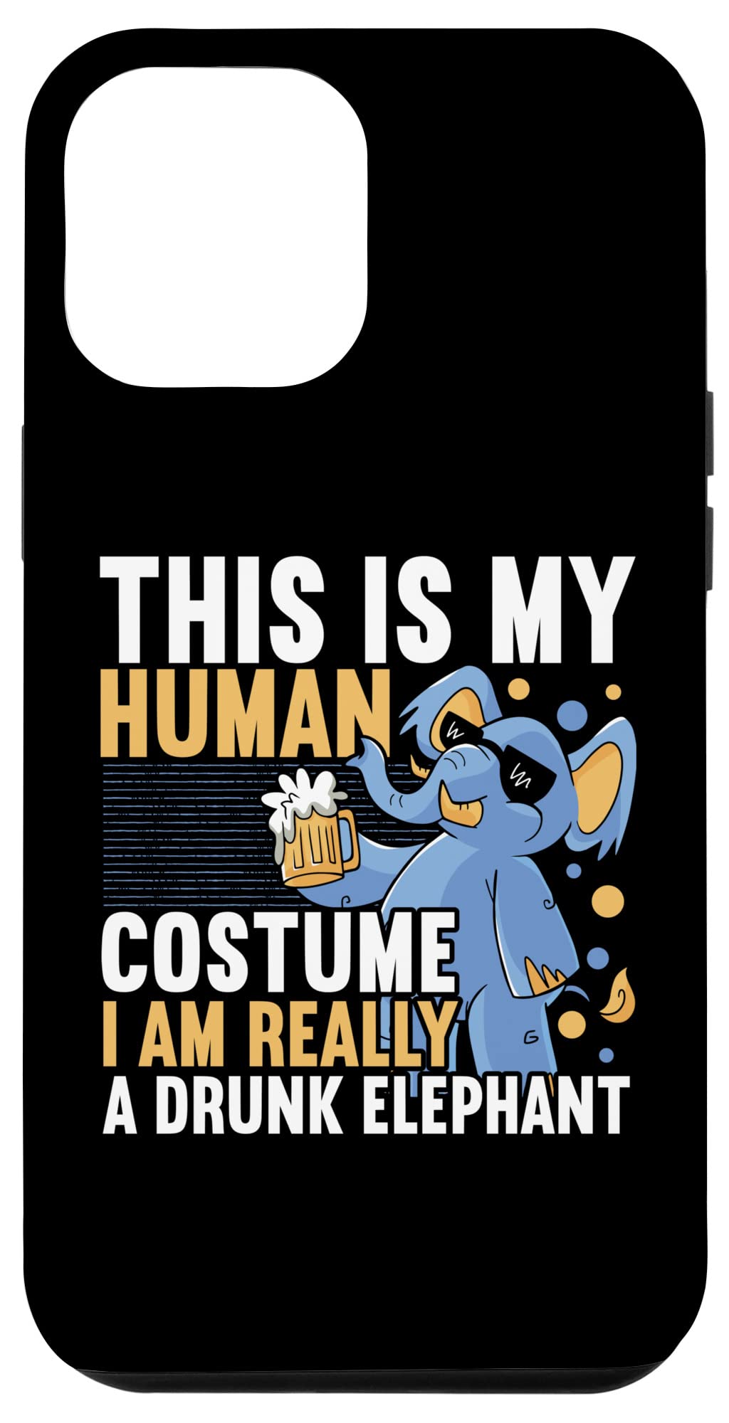 iPhone 12 Pro Max Case - Drunk Elephant Wildlife Animal Safari Zookeeper Beer Design Protective Phone Cover for Outdoor Adventures, Parties & Travel