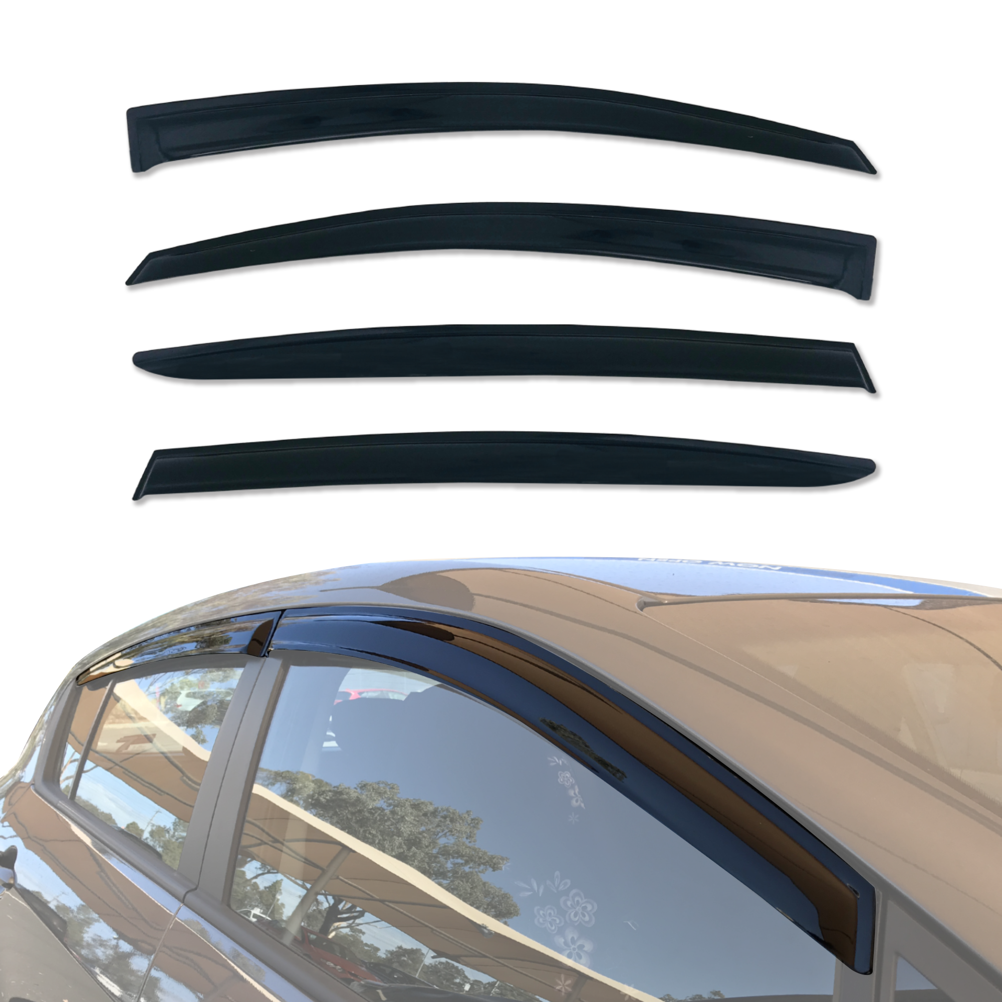 KIA Cerato YD Series Hatch Weather Shields (2013-2018) - Perfect for Rain Protection & Enhanced Style | Ideal for Daily Commuting & Road Trips