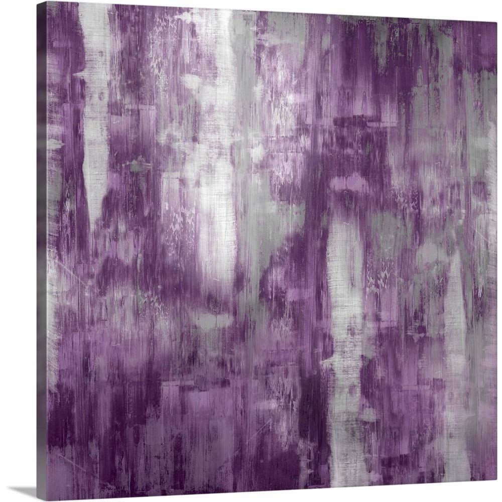 Justin Turner Amethyst Gradation Abstract Canvas Wall Art Print - 36x36 Inch Modern Contemporary Home Decor for Living Room, Bedroom & Office